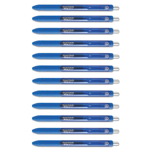 Inkjoy Gel Pen, Retractable, Fine 0.5 Mm, Blue Ink, Blue Barrel, Dozen.