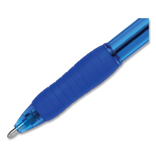 Profile Ballpoint Pen, Retractable, Bold 1.4 Mm, Blue Ink, Translucent Blue Barrel, 36/pack.