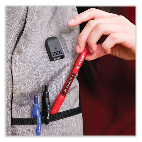 Profile Ballpoint Pen, Retractable,Medium 1 Mm, Blue Ink, Translucent Blue Barrel, 36/pack