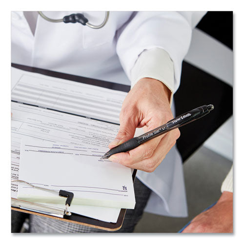 Profile Gel Pen, Retractable, Medium 0.7 Mm, Blue Ink, Translucent Blue Barrel, Dozen.