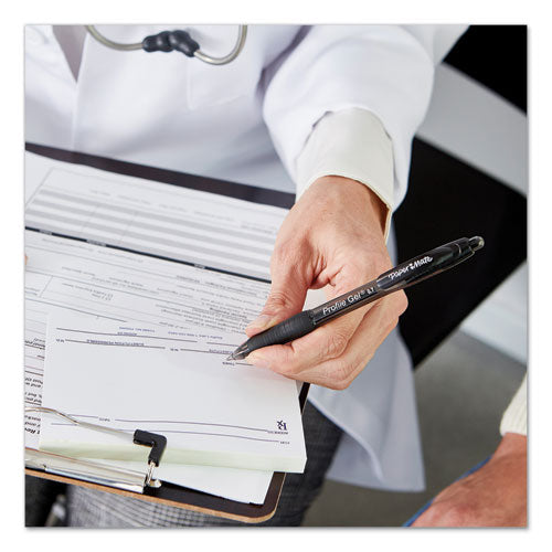 Profile Gel Pen, Retractable, Medium 0.7 Mm, Black Ink, Translucent Black Barrel, 36/pack.