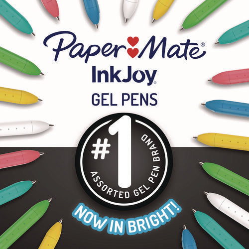 Inkjoy Gel Bright Retractable Pen, Medium 0.7 Mm, Assorted Ink/barrel Colors, 6/pack