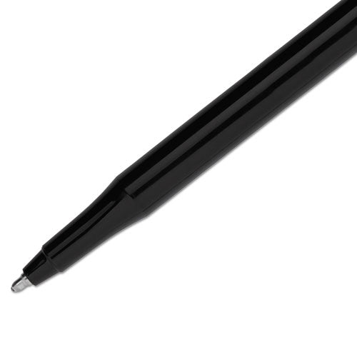 Eraser Mate Ballpoint Pen, Stick, Medium 1 Mm, Black Ink, Black Barrel, Dozen.