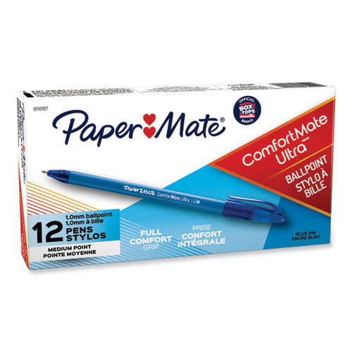 Comfortmate Ultra Ballpoint Pen, Stick, Medium 1 Mm, Blue Ink, Blue Barrel, Dozen.