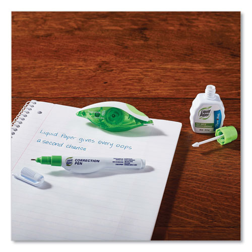 Dryline Grip Correction Tape, Non-refillable, Gray/green Applicator, 0.2" X 335"