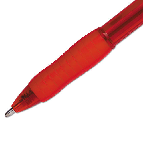 Profile Ballpoint Pen, Retractable, Bold 1.4 Mm, Red Ink, Red Barrel, Dozen