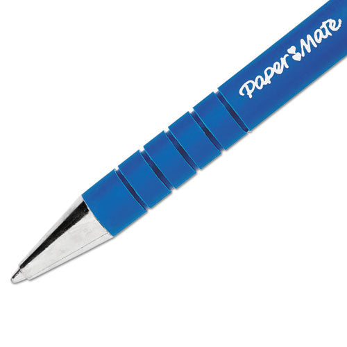 Flexgrip Ultra Recycled Ballpoint Pen, Retractable, Medium 1 Mm, Blue Ink, Blue Barrel, Dozen.