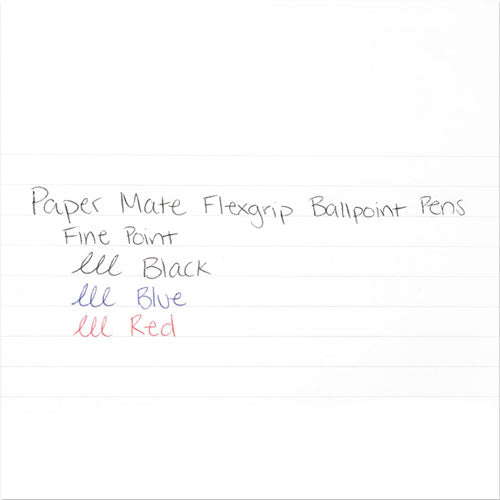 Flexgrip Ultra Recycled Ballpoint Pen, Retractable, Fine 0.8 Mm, Blue Ink, Black/blue Barrel, Dozen.