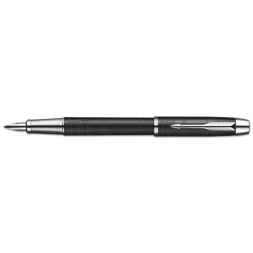 Im Premium Roller Ball Pen, Stick, Fine 0.7 Mm, Black Ink, Black/chrome Barrel