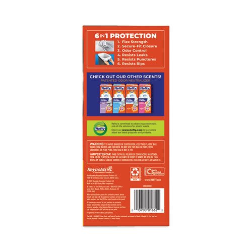 Extra Heavy-Duty Ultra Strong Tall Kitchen Trash Bags – 13 Gallon, Citrus Twist Scent – Drawstring, 23.75" x 24.88", White – 80 Count