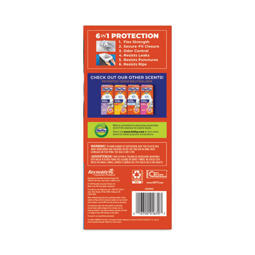 Ultra Strong Scented Tall Kitchen Bags, Drawstring, 13 Gal,Clean Burst, 24.75" X 24.88", White, 80 Bags/box, 3 Boxes/carton