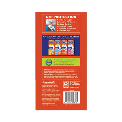 Extra Heavy-Duty Ultra Strong Tall Kitchen Bags – 13 Gallon, Lavender/Vanilla Scent – Drawstring, 23.75" x 24.88", White – 110 Count