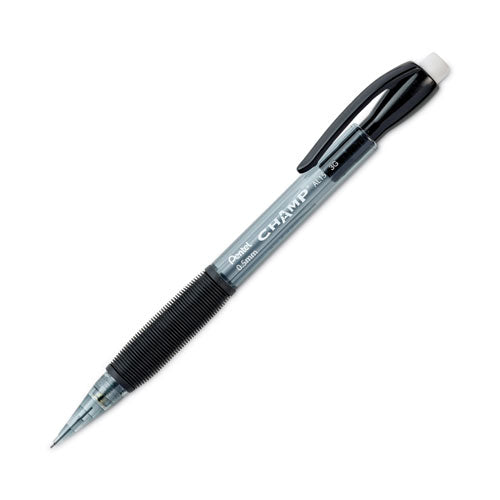 Champ Mechanical Pencil, 0.5 Mm, Hb (#2.5), Black Lead, Translucent Gray Barrel, Dozen