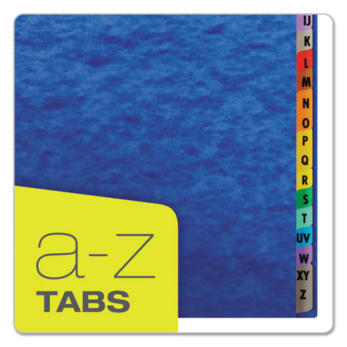 Expanding Desk File, 23 Dividers, Alpha Index, Letter Size, Blue Cover.