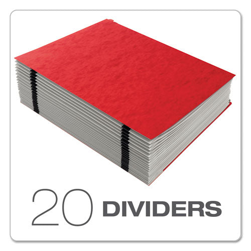 Expanding Desk File, 23 Dividers, Alpha Index, Letter Size, Red Cover