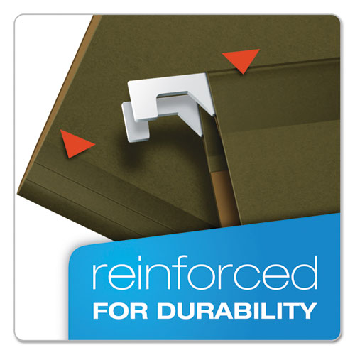 Reinforced Hanging File Folders With Printable Tab Inserts, Legal Size, 1/5-cut Tabs, Standard Green, 25/box.