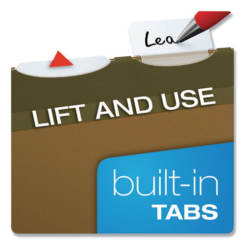Ready-tab Reinforced Hanging File Folders, Legal Size, 1/6-cut Tabs, Standard Green, 25/box.