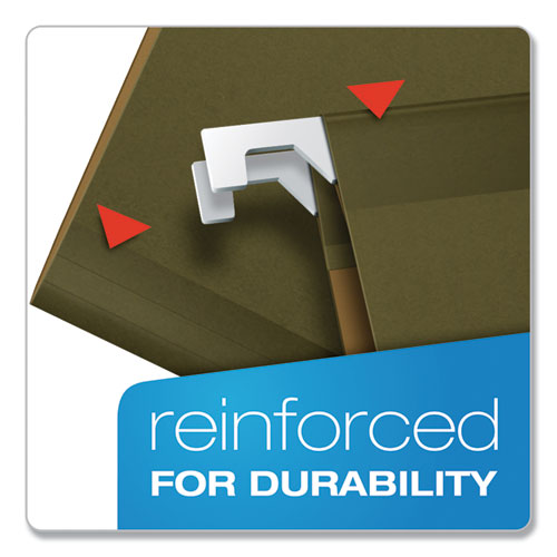 Ready-tab Reinforced Hanging File Folders, Letter Size, 1/3-cut Tabs, Standard Green, 25/box.