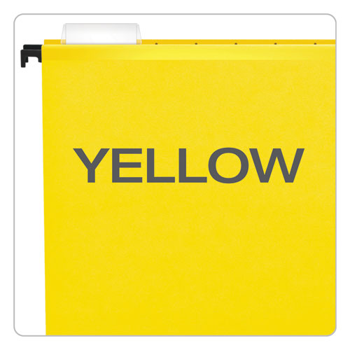 Surehook Hanging Folders, Legal Size, 1/5-cut Tabs, Yellow, 20/box