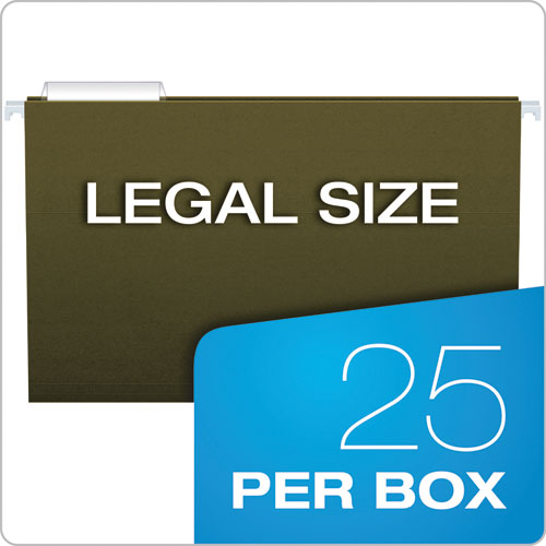 Standard Green Hanging Folders, Legal Size, 1/3-cut Tabs, Standard Green, 25/box.