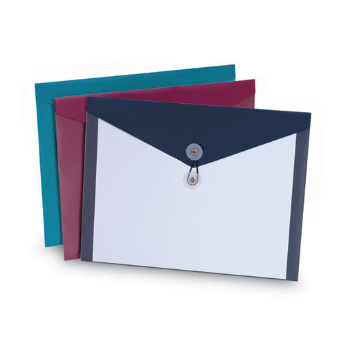Poly Envelopes, Letter Size, Assorted Colors, 4/pack