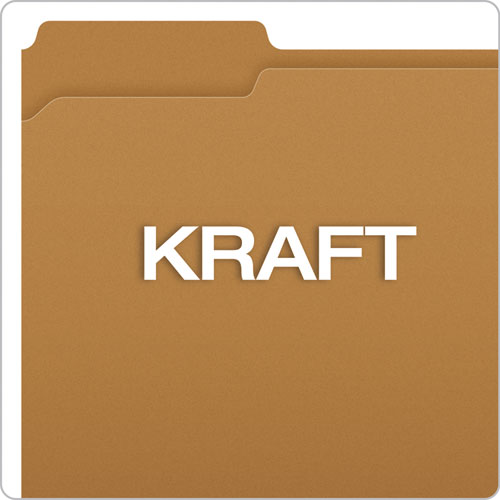 Kraft Fastener Folders, 1/3-cut Tabs, 1 Fastener, Letter Size, Kraft Exterior, 50/box.