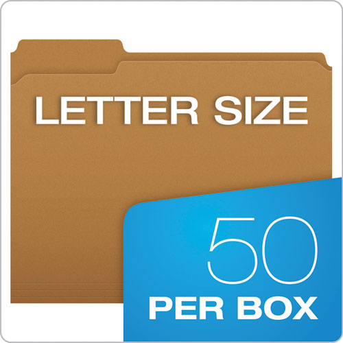 Kraft Fastener Folders, 1/3-cut Tabs, 1 Fastener, Letter Size, Kraft Exterior, 50/box.