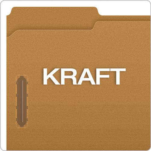 Kraft Fastener Folders, 1/3-cut Tabs, 2 Fasteners, Legal Size, Kraft Exterior, 50/box.