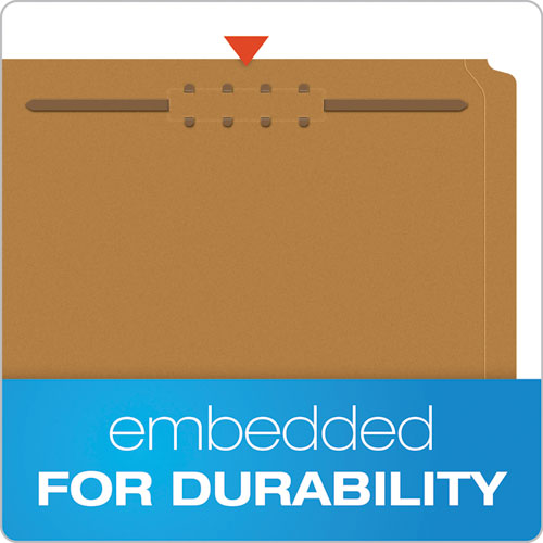 Kraft Fastener Folders, 1/3-cut Tabs, 2 Fasteners, Legal Size, Kraft Exterior, 50/box.