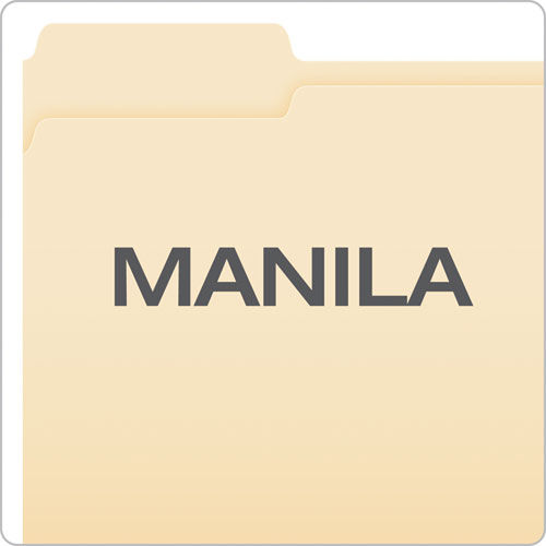Manila Fastener Folders, Straight Tabs, 1 Fastener, Letter Size, Manila Exterior, 50/box