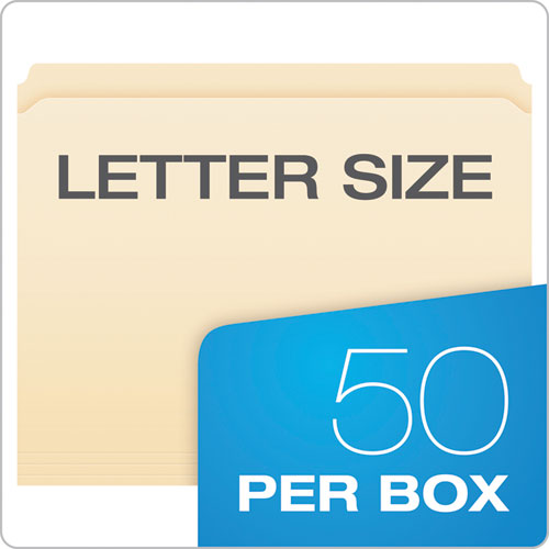 Manila Fastener Folders, Straight Tabs, 1 Fastener, Letter Size, Manila Exterior, 50/box.