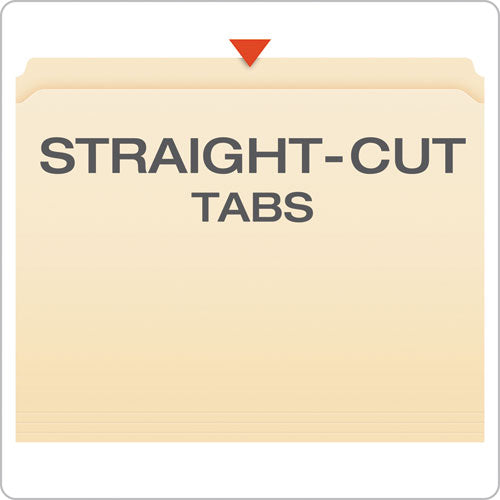Manila Fastener Folders, Straight Tabs, 1 Fastener, Letter Size, Manila Exterior, 50/box.