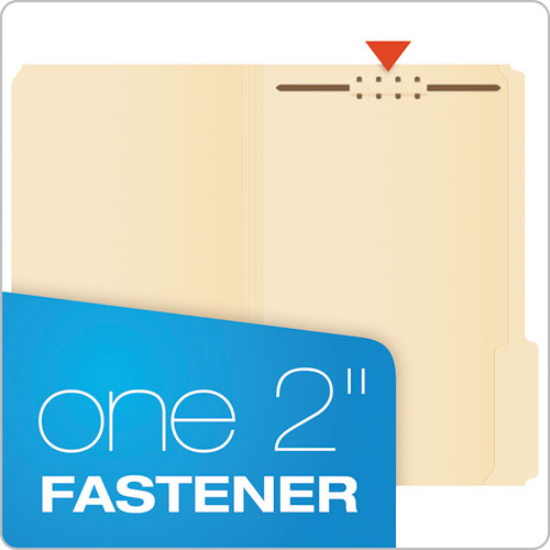 Manila Fastener Folders, 1/3-cut Tabs, 1 Fastener, Legal Size, Manila Exterior, 50/box.