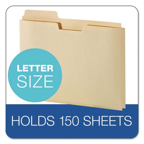 File Folder Pocket, 0.75" Expansion, Letter Size, Manila, 10/pack.