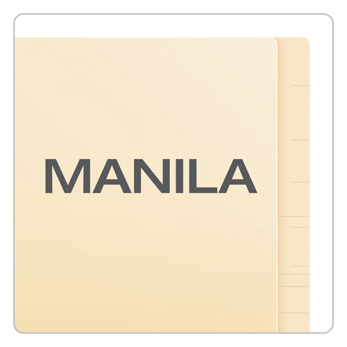 Manila End Tab Expanding Fastener Folders, 2-ply Tabs, 0.75" Expansion, 1 Fastener, Letter Size, Manila Exterior, 50/box