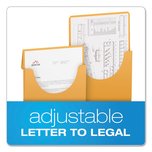 Expandable Kraft Retention Jackets, Straight Tab, Letter/legal Size, Brown, 100/box.