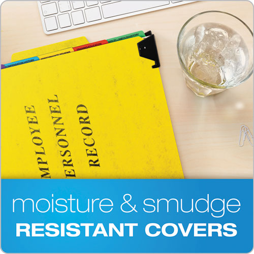 Hanging-style Personnel Folders, 5 Dividers With 1/5-cut Tabs, Letter Size,1/3-cut Exterior Tabs, Yellow