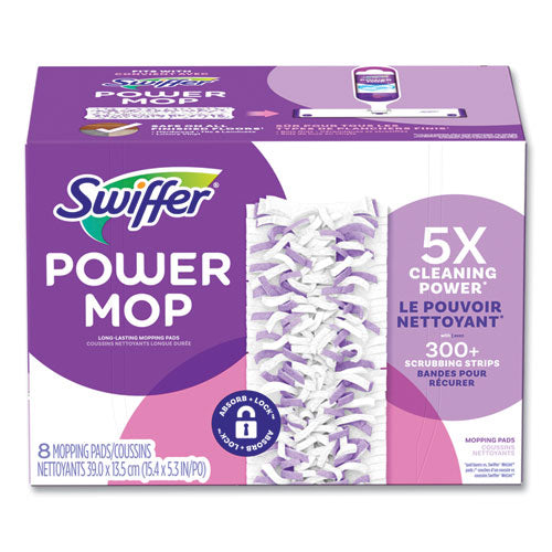 Powermop Mopping Pads, 15.4 X 5.3, 8/box, 2 Boxes/carton