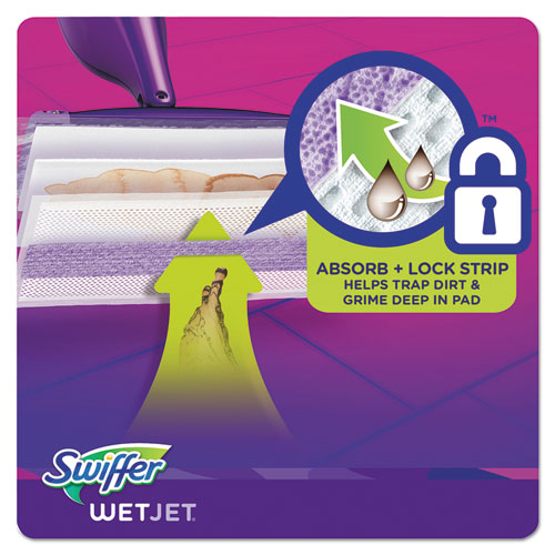 Wetjet System Refill Cloths, 11.3" X 5.4", White, 24/box, 4/carton
