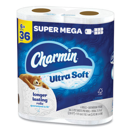 Ultra Soft Bathroom Tissue, Septic-safe, 2-ply, White, 336 Sheets/roll, 18 Rolls/carton
