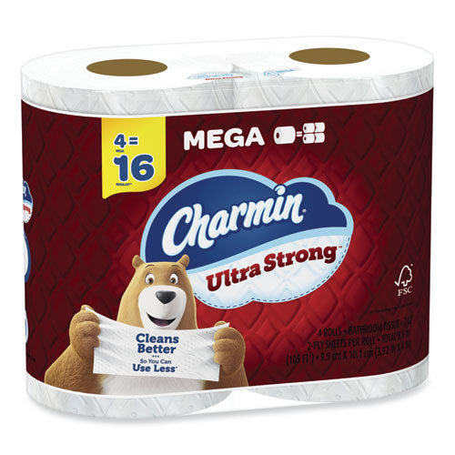 Ultra Strong Bathroom Tissue, Septic Safe, 2-ply, White, 242 Sheet/roll, 4/pack.