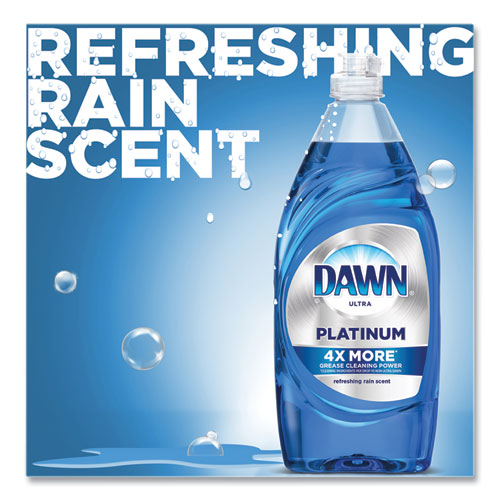 Platinum Liquid Dish Detergent, Refreshing Rain Scent, (3) 24 Oz Bottles Plus (2) Sponges/carton.