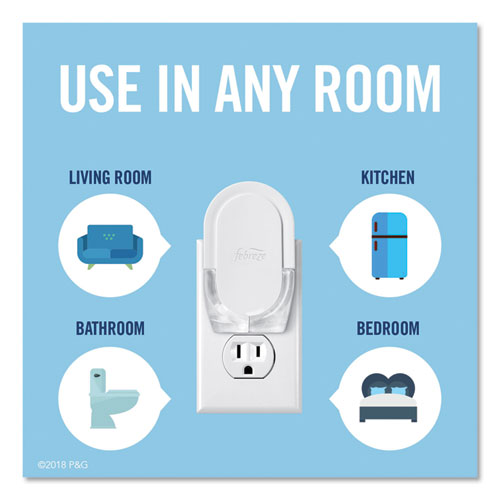 Febreze Fade Defy PLUG Air Freshener Refill – Gain Original, 50‑Day Odor Elimination