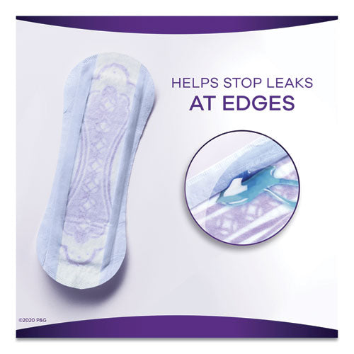 Discreet Incontinence Liners, Very Light Absorbency, Long, 44/pack, 3 Packs/carton.