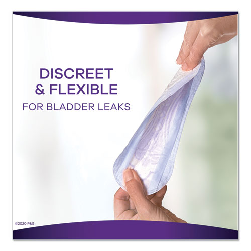 Discreet Incontinence Liners, Very Light Absorbency, Long, 44/pack, 3 Packs/carton.