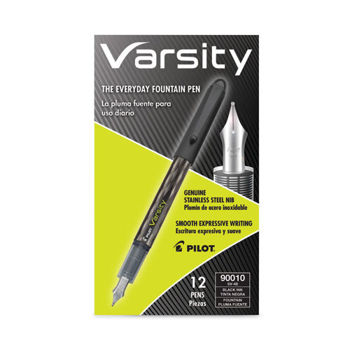 Varsity Fountain Pen, Medium 1 Mm, Black Ink, Gray Pattern Wrap