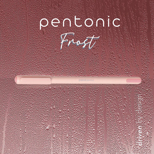 Pentonic Gel Pen, Stick, Fine 0.7 Mm, Red Ink, Pale Pink Barrel, 10/pack