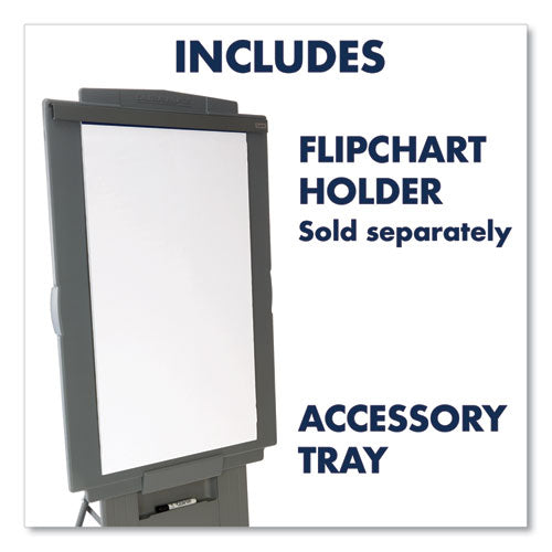 Duramax Portable Presentation Easel, Adjusts 39" To 72" High, Plastic, Gray.