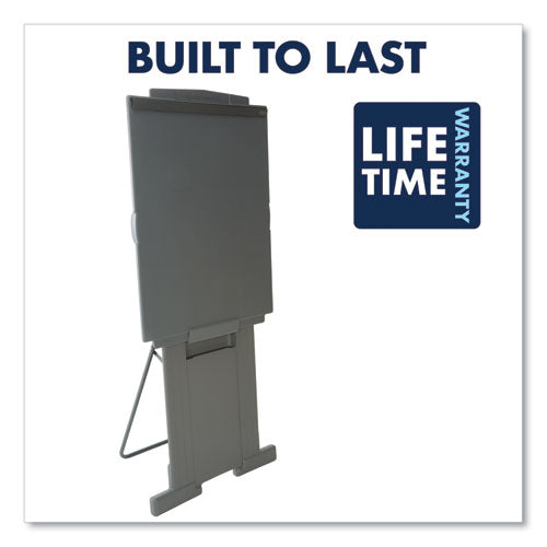 Duramax Portable Presentation Easel, Adjusts 39" To 72" High, Plastic, Gray.