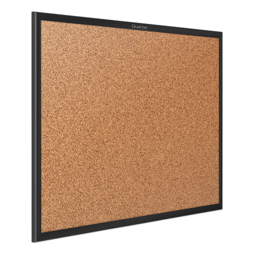 Classic Series Cork Bulletin Board, 36 X 24, Tan Surface, Black Aluminum Frame.